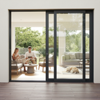 Premium 9ft Grey Aluminium Inline Sliding Doors with Multi-Point Locking and Thermally Efficient Double Glazing
