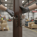 Premium Fire Door Handle Set with Black Nickel Lever on Backplate for Enhanced Safety and Modern Aesthetics