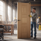 Premium Pre-Finished Oak Fire Door with Elegant Design and Superior Performance, FD30 Certified