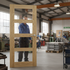 Premium Clear Glazed Fire Door with Toughened Glass, Fully Finished Oak Design, Minimalist Paneling and 10-Year Guarantee