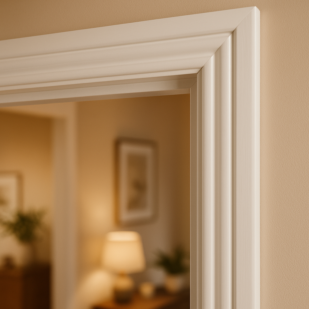 Primed White Door Lining Set for Internal Door Frames - detail view