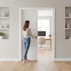 Premium Fire Rated Pocket Door System with 4 Panel Design and Galvanised Steel Frame for Seamless Installation