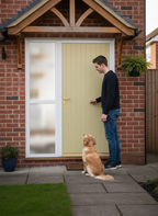 Premium Tongue and Groove External Fire Door Set with Sidelight - 30 Minute Fire Resistance, Durable GRP Core, Multipoint Locking System