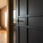 Black Internal Door Fully Finished 6 Panel Softwood with Lifetime Guarantee - detail view