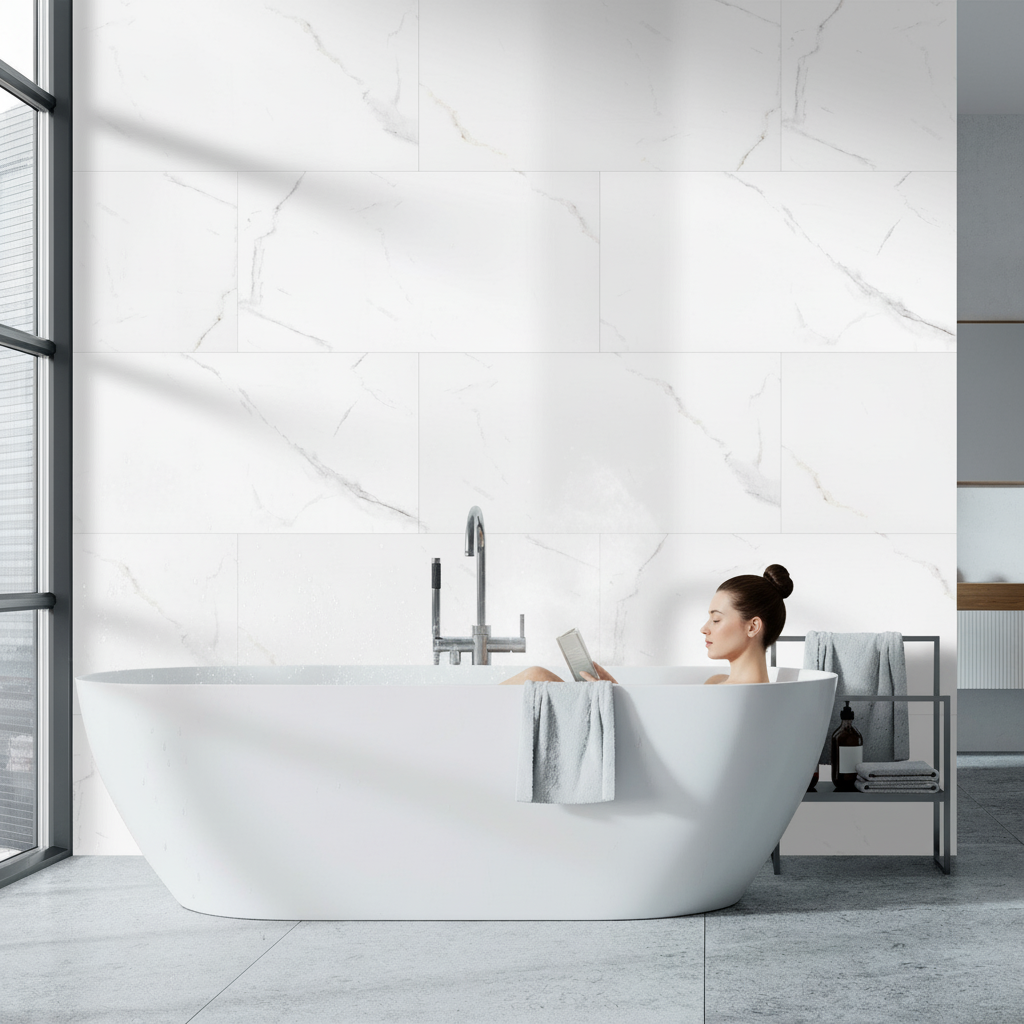 4mm High Gloss Wall Panelling with Waterproof Limestone Core and Fire-Retardant Finish for Elegant Interiors - Image 2