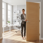 Premium Fully Finished Internal Door with Semi-Solid Core Construction and Stylish Oak Veneer Finish