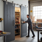 Premium Stainless Steel Double Door Sliding Track with Soft-Close Feature, Rustic Finish Options and Heavy-Duty Capacity