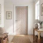 Ivory Fully Finished Internal FD30 Fire Door Chevron