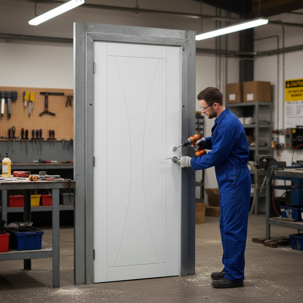 Premium White Fire Door with 30 Minutes Fire Rating - Durable and Reliable Safety Solution