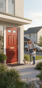 Premium External Fire Door Set with 30-Minute Fire Resistance, Multipoint Locking, and Custom Color Options