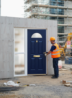 Premium External Glazed Fire Door Set with Sidelight - 30 Minute Fire Resistance, Multipoint Locking System, and Custom Color Options