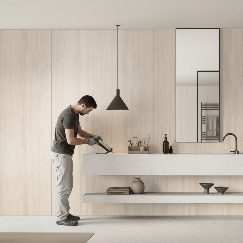 Premium Waterproof Wall Panelling 2650mm x 1230mm with Marble Finish for Easy Bathroom Transformation