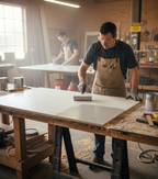 Premium White Primed Hardboard Flush for Internal Use with Exposed Lippings - High-Quality Professional Grade for Industrial and Commercial Applica...