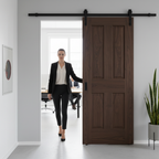 Premium Internal Sliding Door Set with Obscure Glass Panels and Black Steel Track for Modern Interiors