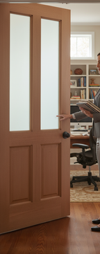 Premium Hardwood Obscure Glass Dowelled Single Glazed Door - Classic Design for Enhanced Privacy