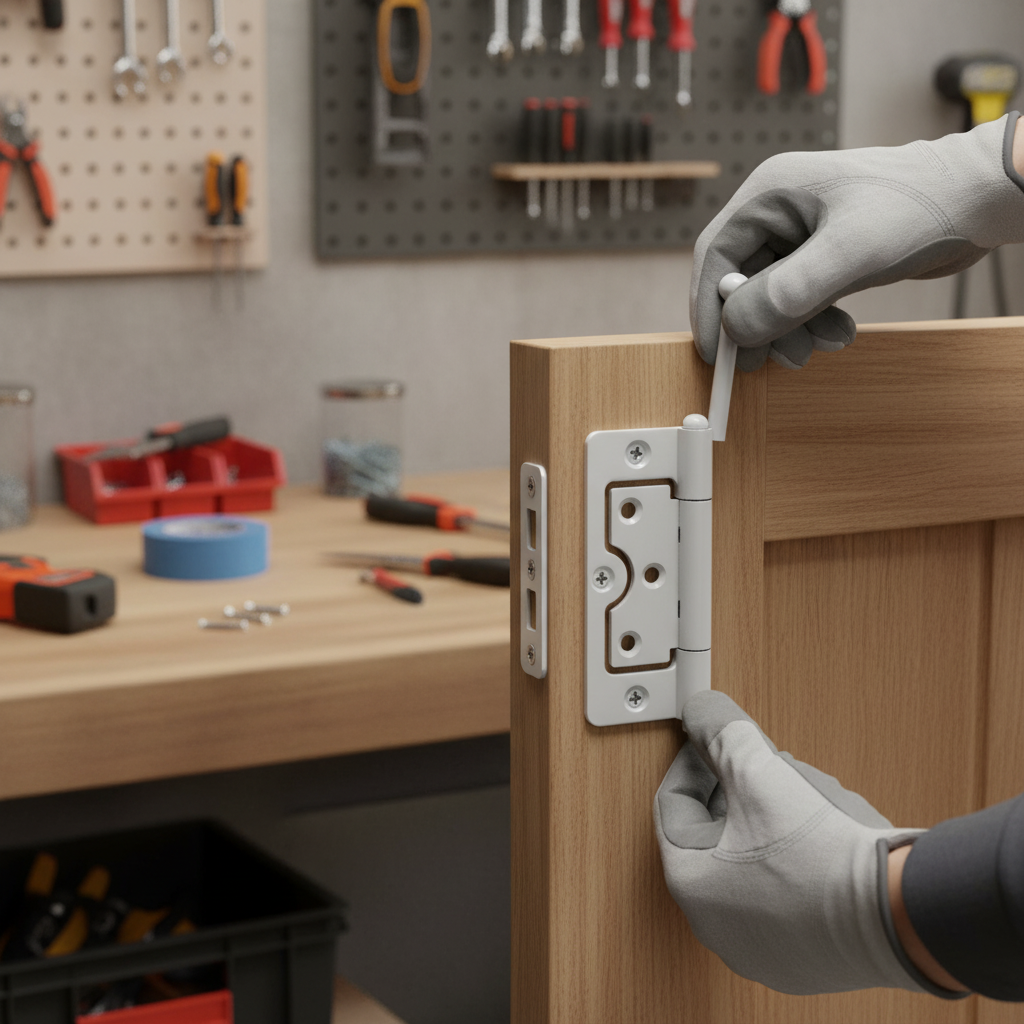 Premium 75mm (3") Loose Pin Hurlinge Hinge Pair in White Finish for Lightweight Door Installations