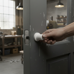 Premium Round WC Thumbturn Lock for Bathroom Doors - Sleek Matt White Finish, Easy Installation, Ideal for Privacy
