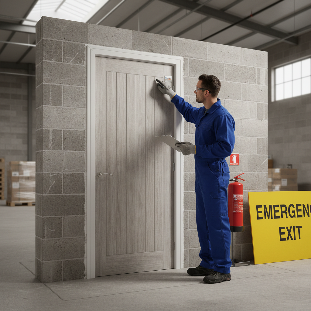 Premium Internal Fully Finished FD30 Light Grey Laminated Fire Door - Stylish and Affordable for Modern Interiors