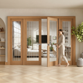 Premium Fully Finished Internal Room Divider Set with 1 Light Obscure Glass Door and Pre-Finished Frame Kit for Easy Installation