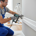 Premium White Painted Decorative Skirting Board 2.4m x 14mm x 114mm for Elegant Interior Finishing
