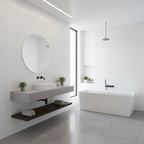 Premium PVC Gloss Waterproof Wall Panelling in White Sparkle Finish - Durable, Mould-Resistant and Easy to Install