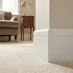 White Primed Grooved Architrave 2.1m 5 Pack, 75mm Wide, 18mm Thick - detail view