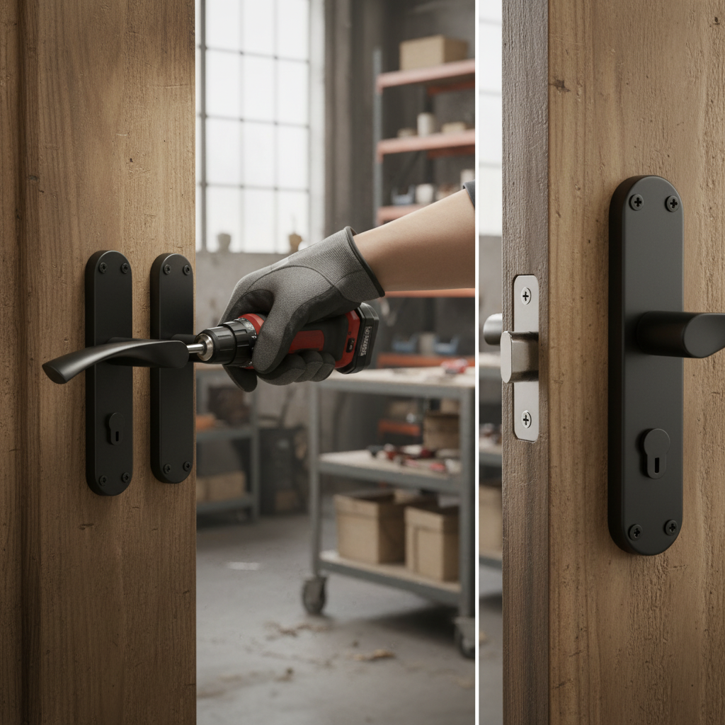Premium Lever on Backplate Handle Set with Black Matt Finish for Modern Interiors