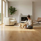 Premium 14mm Wide UV Lacquered Engineered Real Wood Flooring in Natural Oak with Brushed Finish for Timeless Elegance