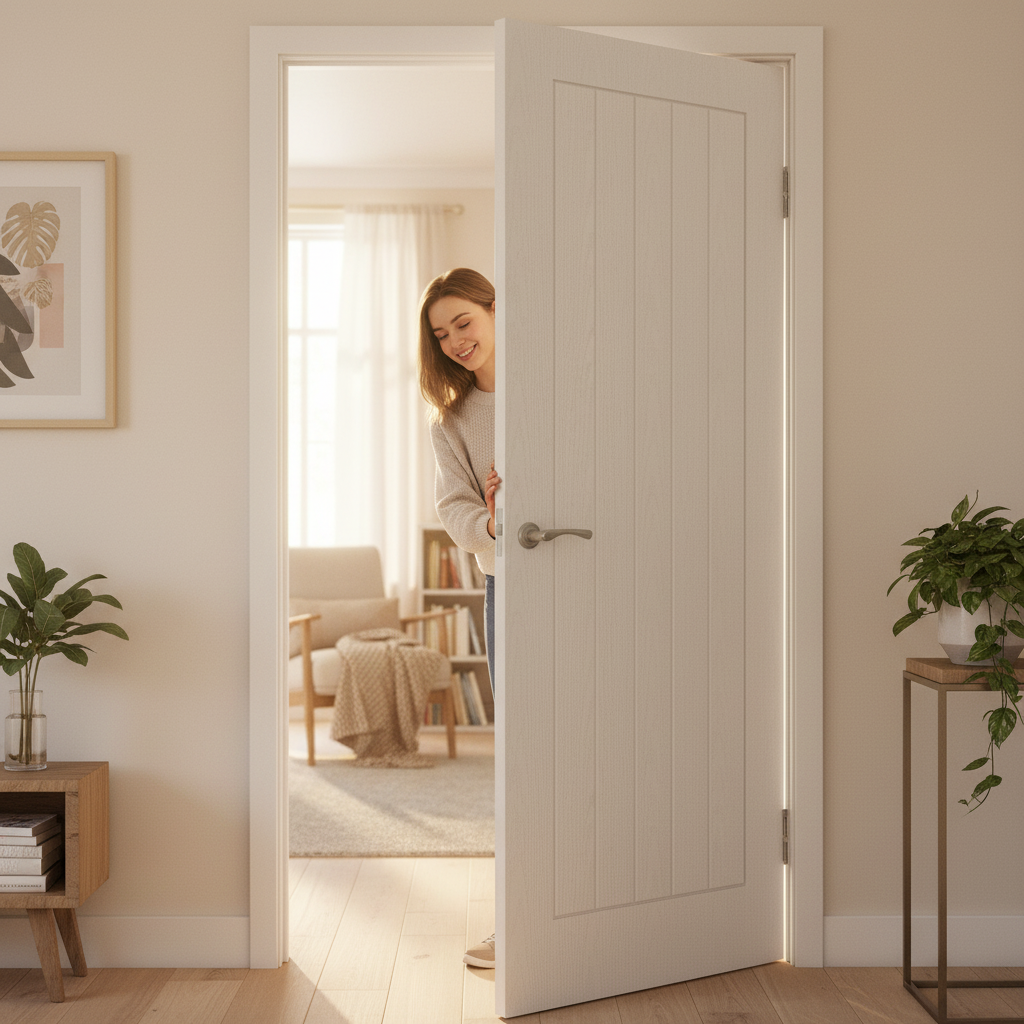 Premium Fully Finished Textured Internal Cottage Door - Durable Timber Construction for Quick Installation