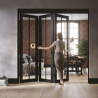 Premium Industrial Style Folding Doors - 3 to 6 Door Configurations with Slim Frames and Glass Panels