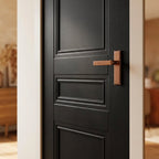 Black Internal Made-to-Measure Fully Finished Elegance Henley 3 Panel Door - detail view