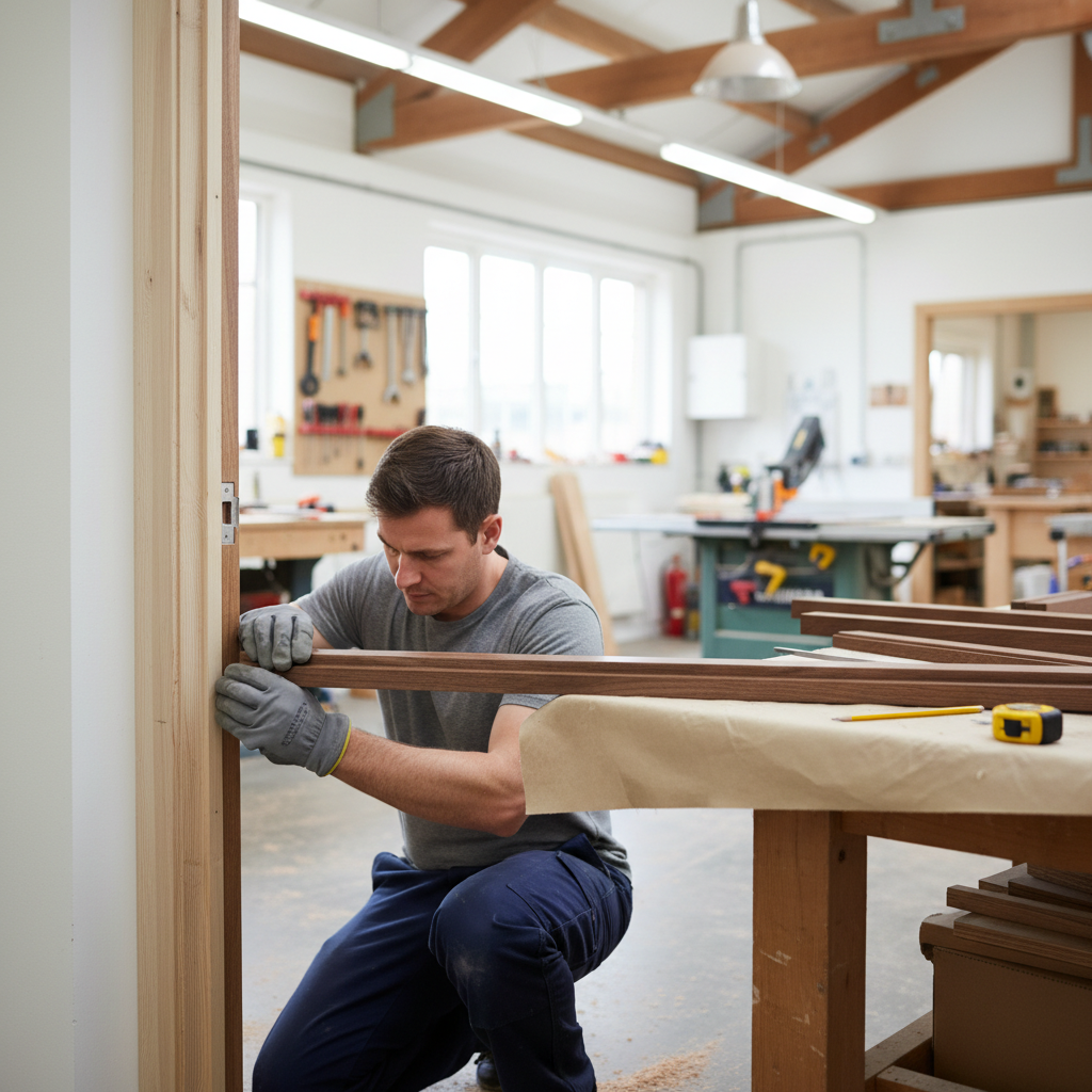 Premium Fully Finished Walnut Shaker Architrave - Modern Profile Design for Contemporary Doors