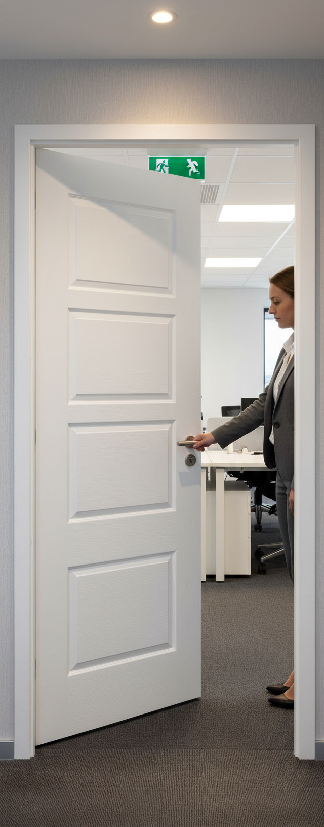 Premium Internal White Primed 4 Panel FD30 Fire Door - Contemporary Design for Safety and Style