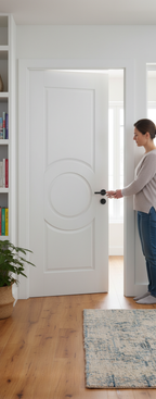 Premium White Primed Internal Door with Engineered Construction and Solid Core for Enhanced Stability and Performance