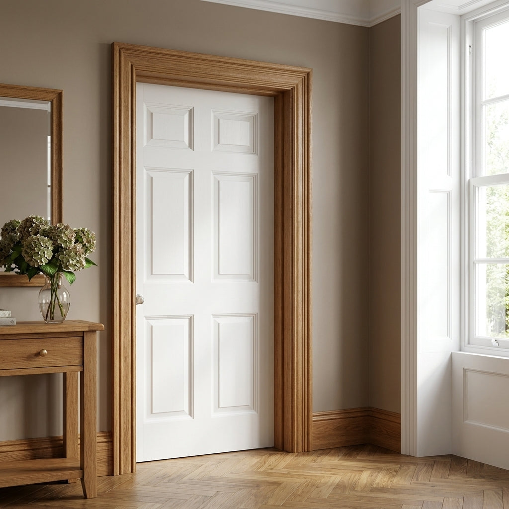 Door Lining Set Fully Finished Oak Veneer 2100mm x 108mm x 18mm