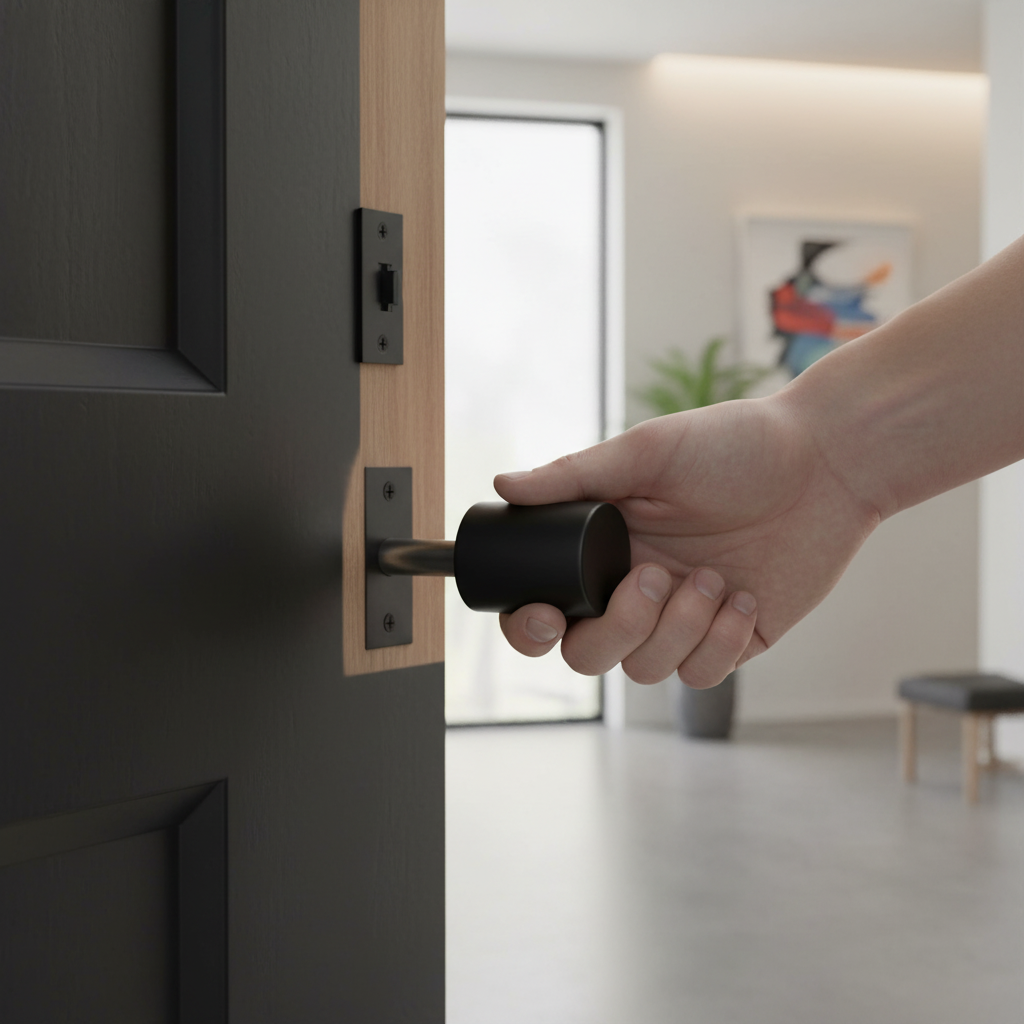 Premium 63mm (2.5'') Tubular Deadbolt in Matt Black Finish - Durable and Elegant Security Solution for Internal Doors - Image 2