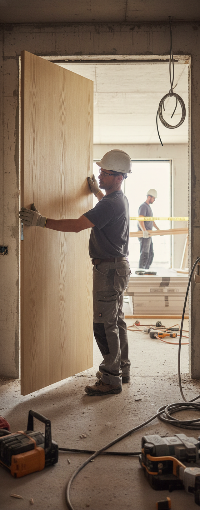 Premium Ash Hollow Core Flush Internal Door with Luxurious Gloss Finish and FSC Certified Timber