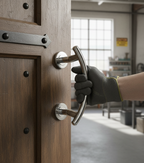 Premium Curved Design Pull Handle On Rose for Modern Interiors - High-Quality Professional Grade for Industrial and Commercial Applications