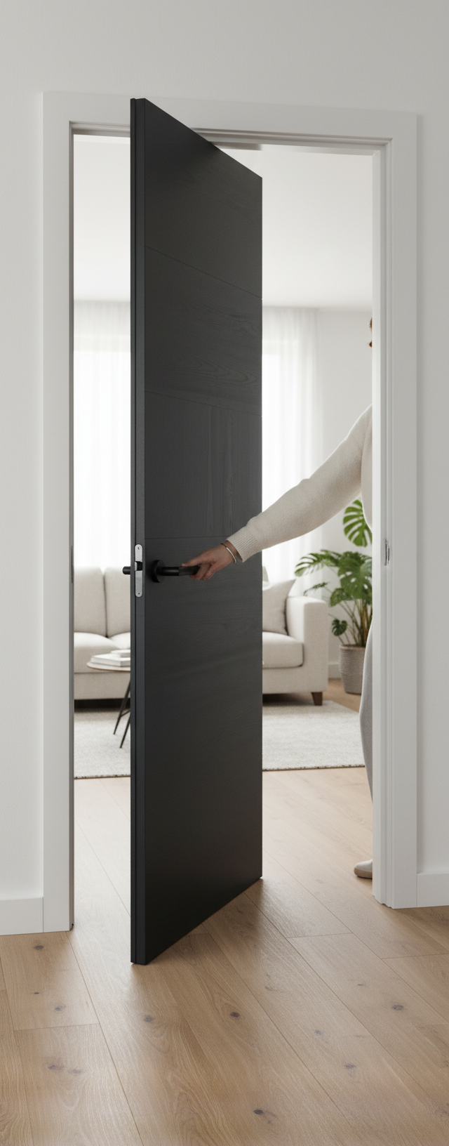 Premium Charcoal Internal Door with Engineered Construction for Contemporary Design and Stability