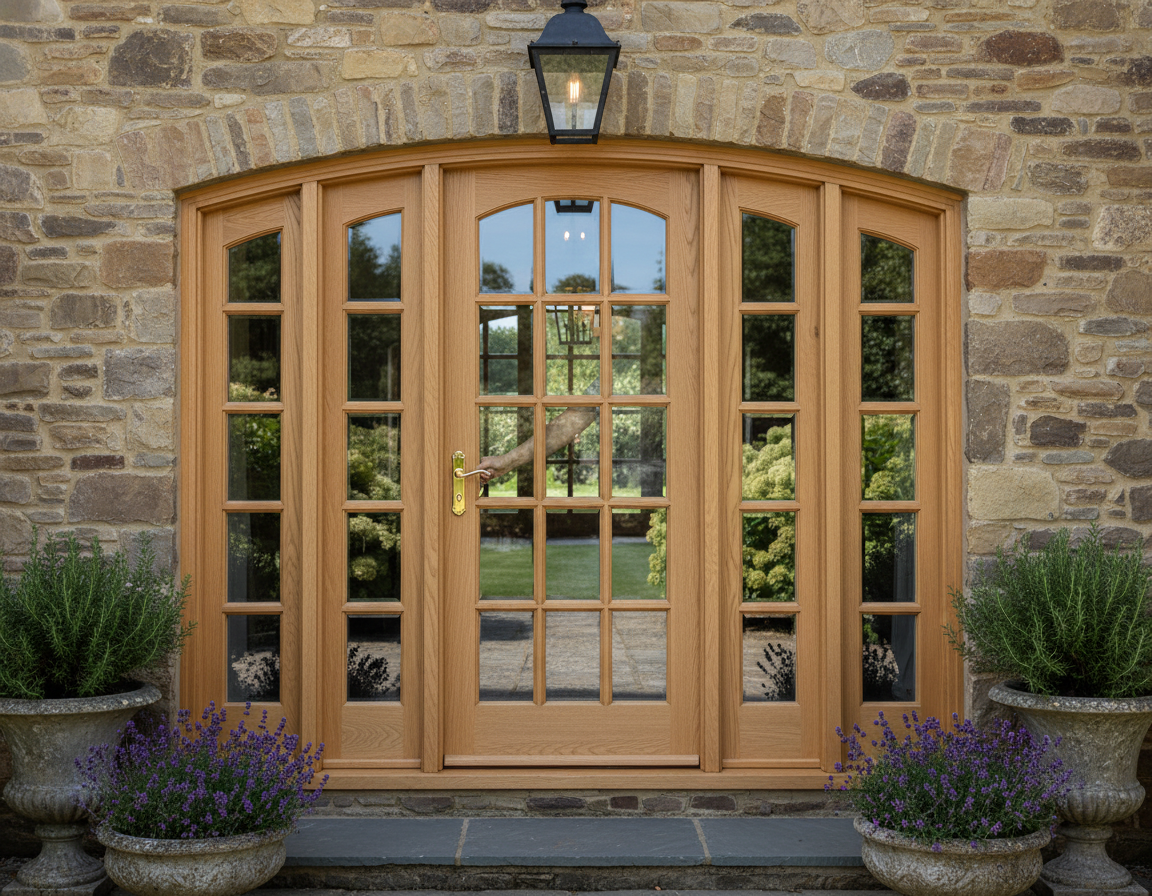 Premium Solid White Oak 3 Door Frame for Inward/Outward Opening with Unfinished Components and Customizable Size Options