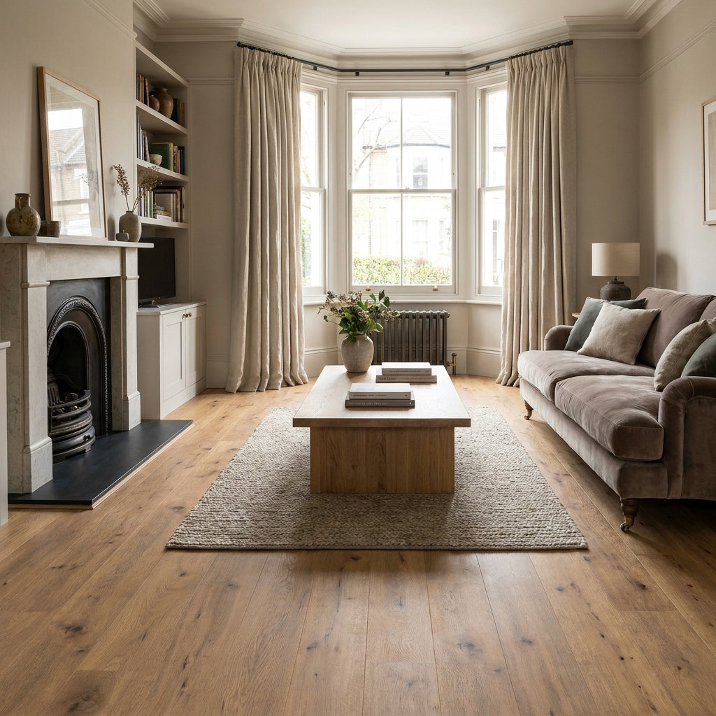 7mm Water-Resistant Laminate Flooring, Untamed Oak Finish, 1305 x 205mm