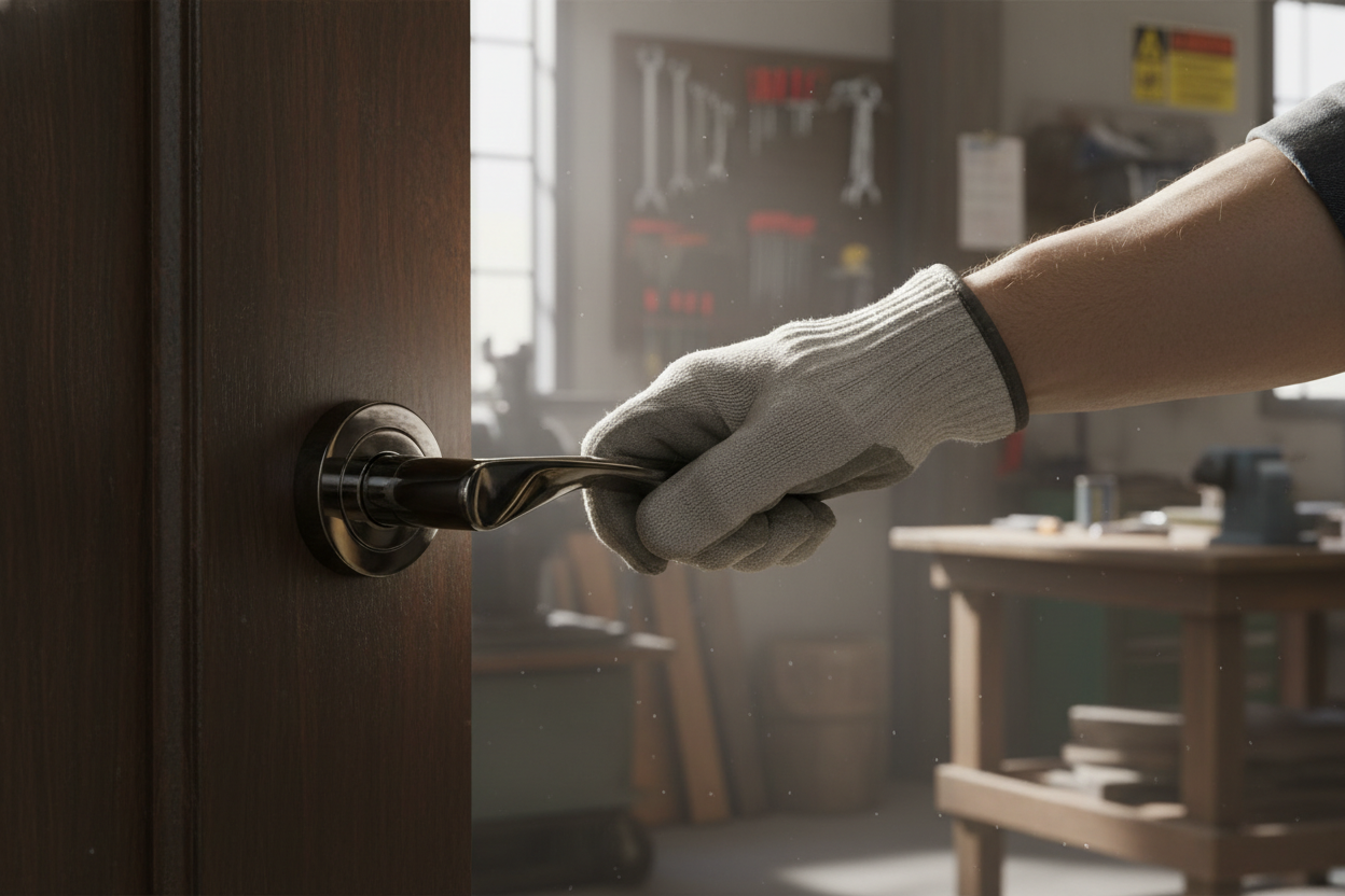 Premium Colorado Lever Handle on Round Rose - Contemporary Design with Ribbed Grip and Multiple Finishes