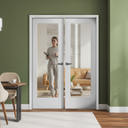 Premium Internal White Primed Pattern 10 1 Light Clear Glass Pair Door Set for Contemporary Home Design - Image 2