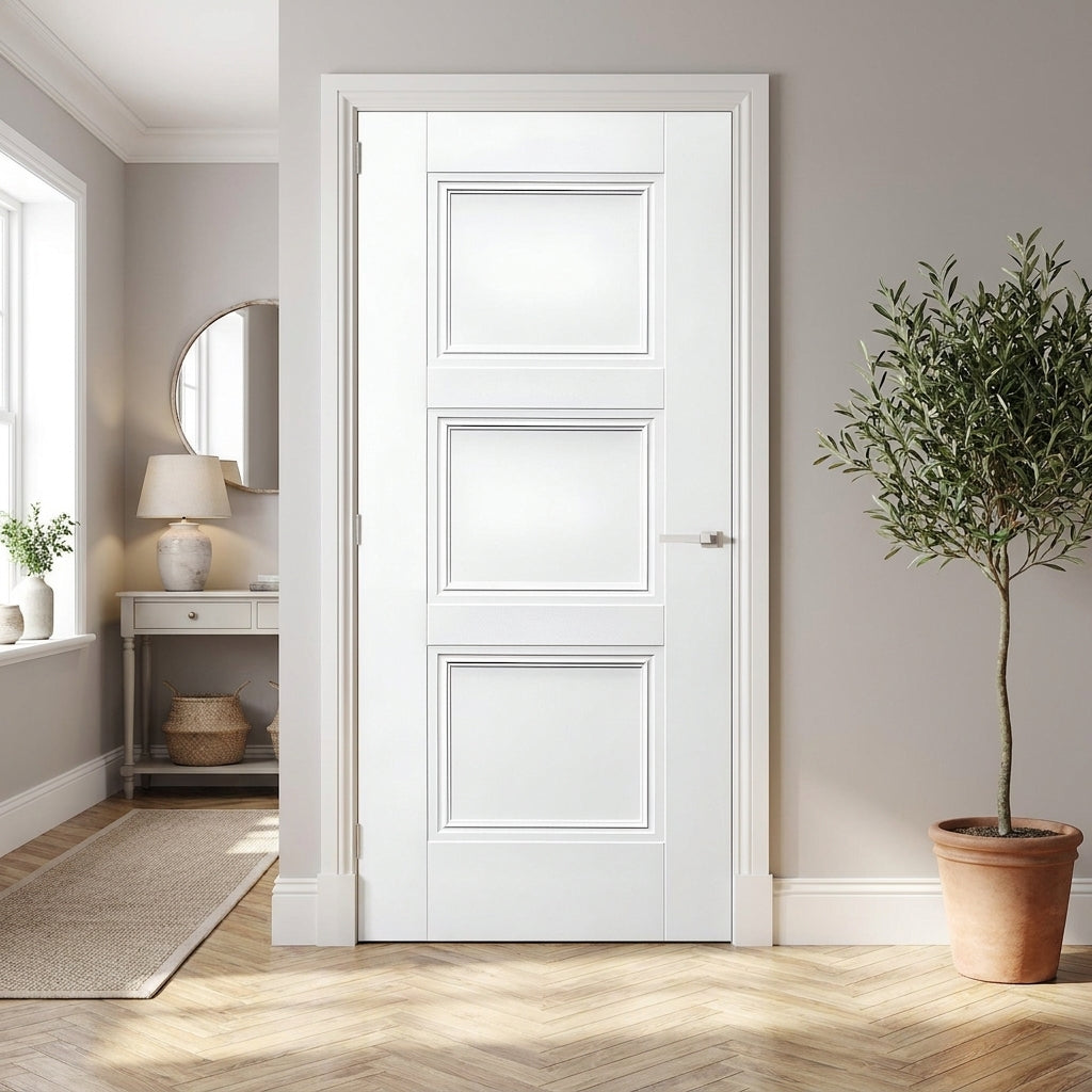 Internal White Primed Door, Made-to-Measure, Solid Engineered Timber Core