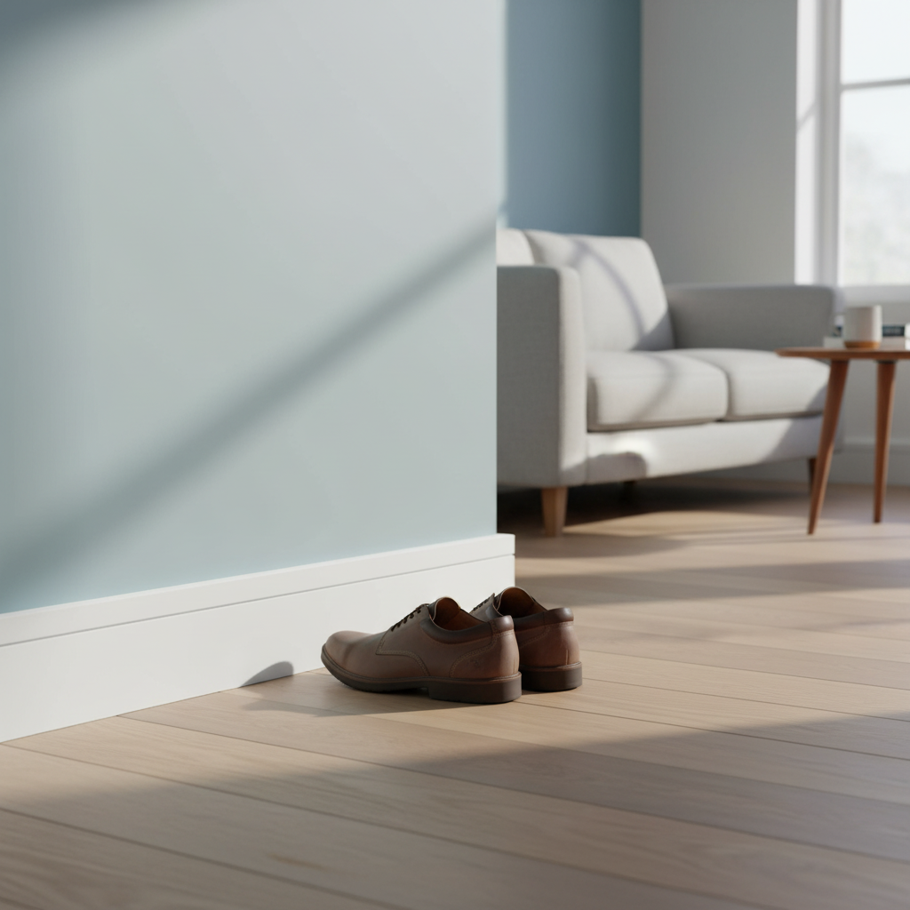 Premium White Primed 2.4m Grooved Shaker Skirting Board - Stylish Design for Elegant Interiors - Image 2