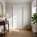 FD30 Fire Rated White Internal Door, 4 Panel Design, Primed Finish