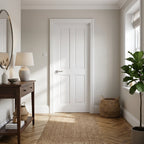FD30 Fire Rated White Internal Door, 4 Panel Design, Primed Finish