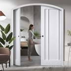 Premium 3 Panel Double Pocket Door Set with Solid Core and Adjustable Jambs for Space-Saving Elegance