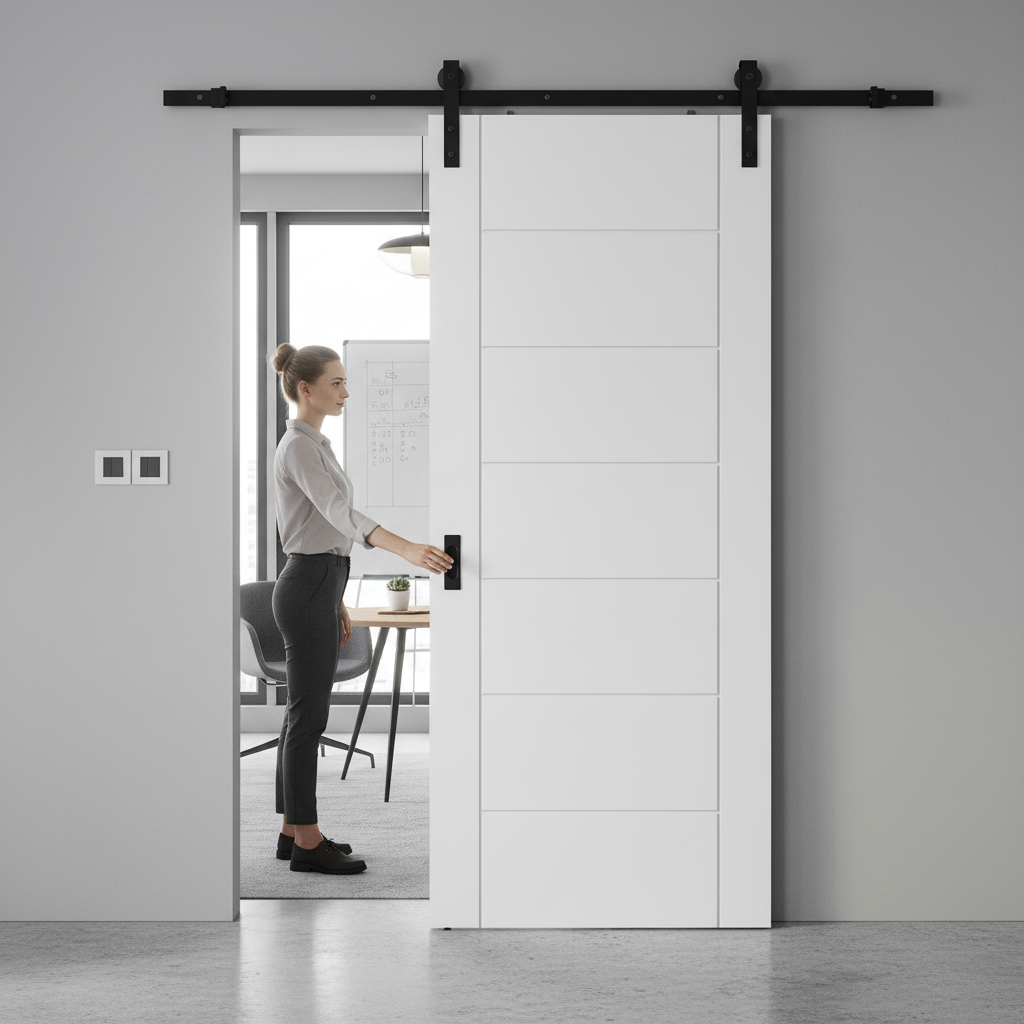 Premium Internal Sliding Door with 7 Panel Design and Top Mounted System for Modern Interiors - Image 2