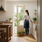 Premium Custom Made External Door with Merbau Hardwood Construction and Ventilation Slots